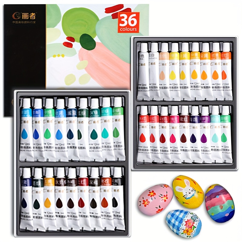 Gouache Paint Set - Zestaw farb gwaszowych 36 kolorów 12