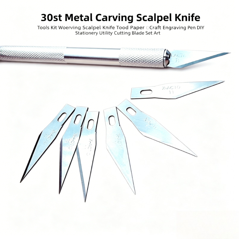 Art Craft Knife - 30-częściowy zestaw noży do grawerowania, metalowe