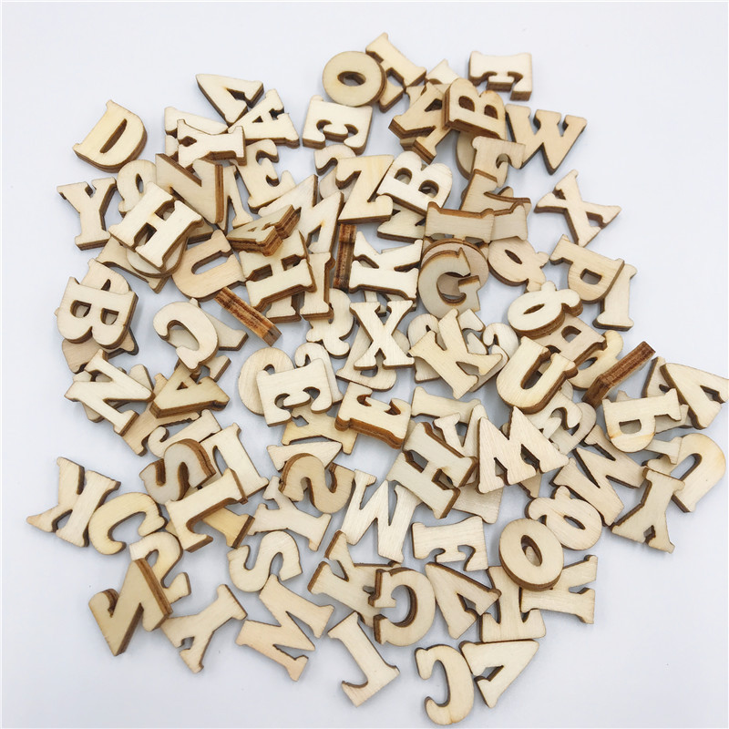 Art And Craft Letter Z - 100/200/400 SZT. Mini Niedokończone Drewniane Kształty