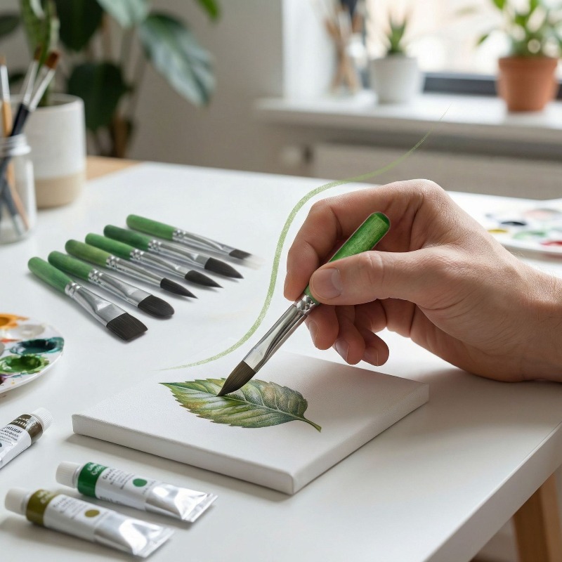 Gouache Paint Set - 6-częściowy Mini Zestaw Pędzli do Malowania