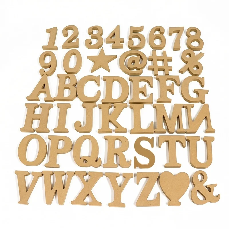 Art And Craft Letter Z - 10cm Drewniane Cyfry 0-9 w Kolorze