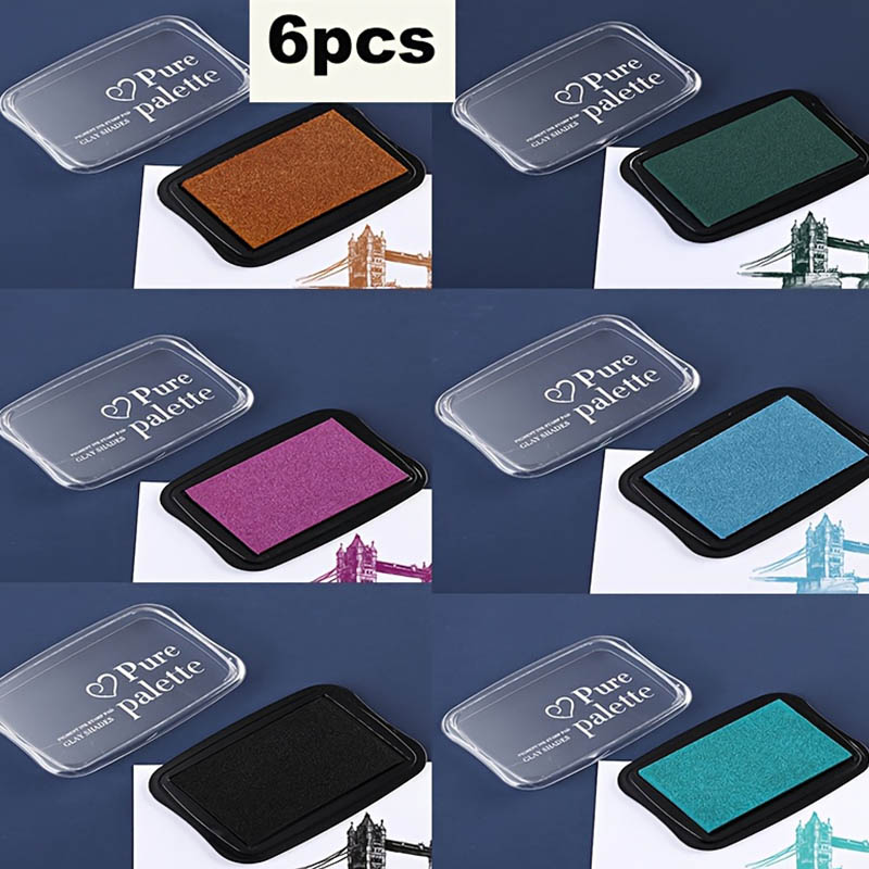 Stamping Ink Pad - 6 sztuk - Retro gąbkowe podkładki