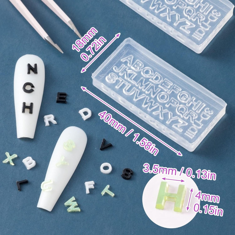 Art And Craft Letter Z - 2/4 Zestawy Przezroczystych Mini Form Silikonowych