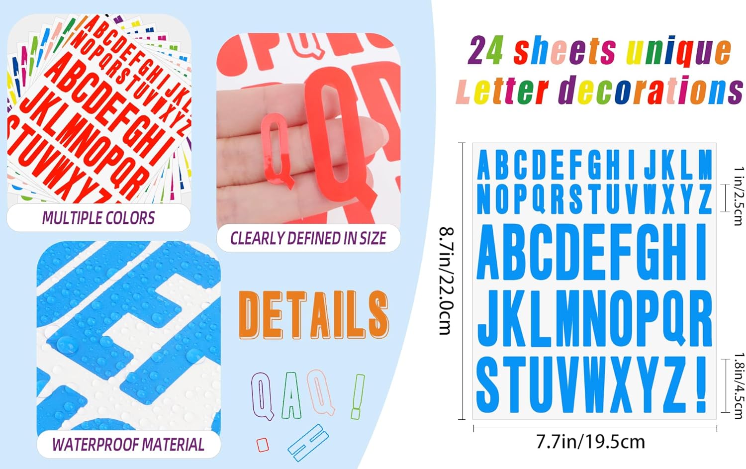 12 arkuszy naklejek z literami – Art And Craft Letter Z recenzja i cena