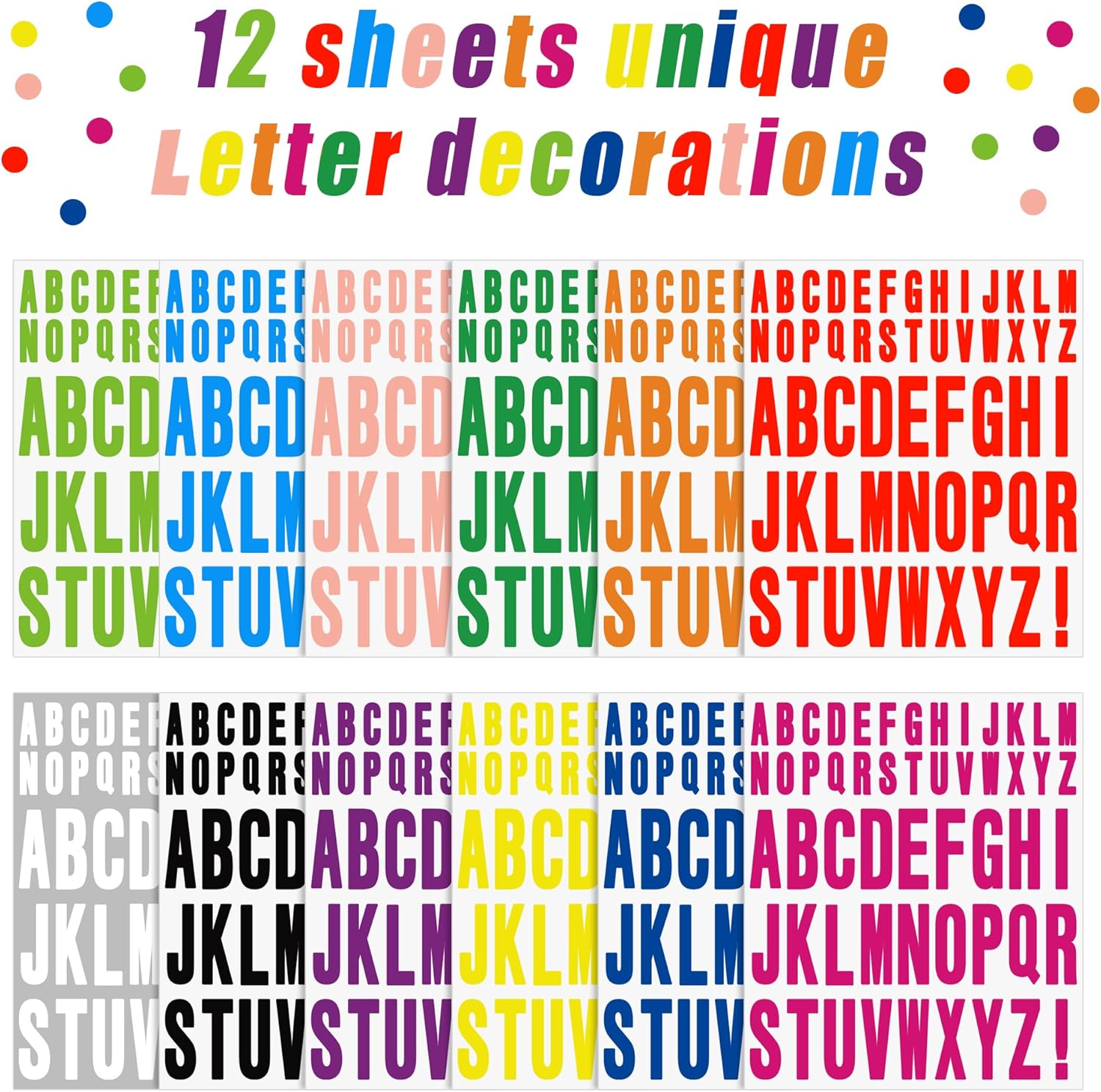 12 arkuszy naklejek z literami – Art And Craft Letter Z recenzja i cena
