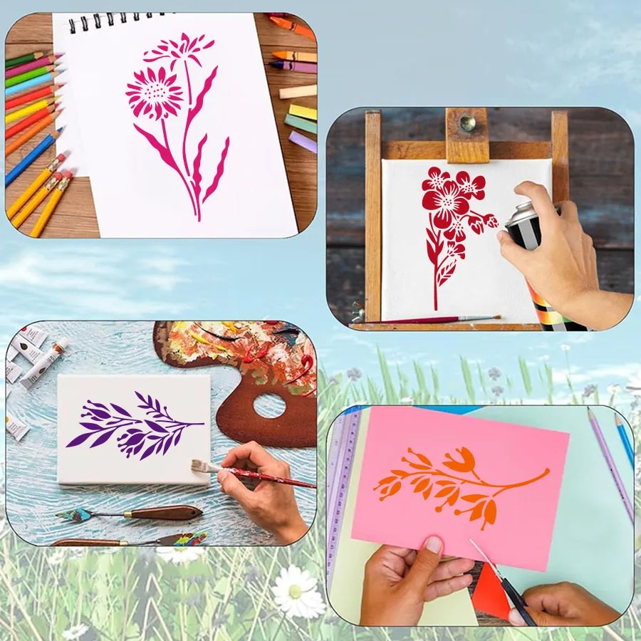 18 szt. Szablony kwiatowe i li – Art Craft Leaves recenzja i cena