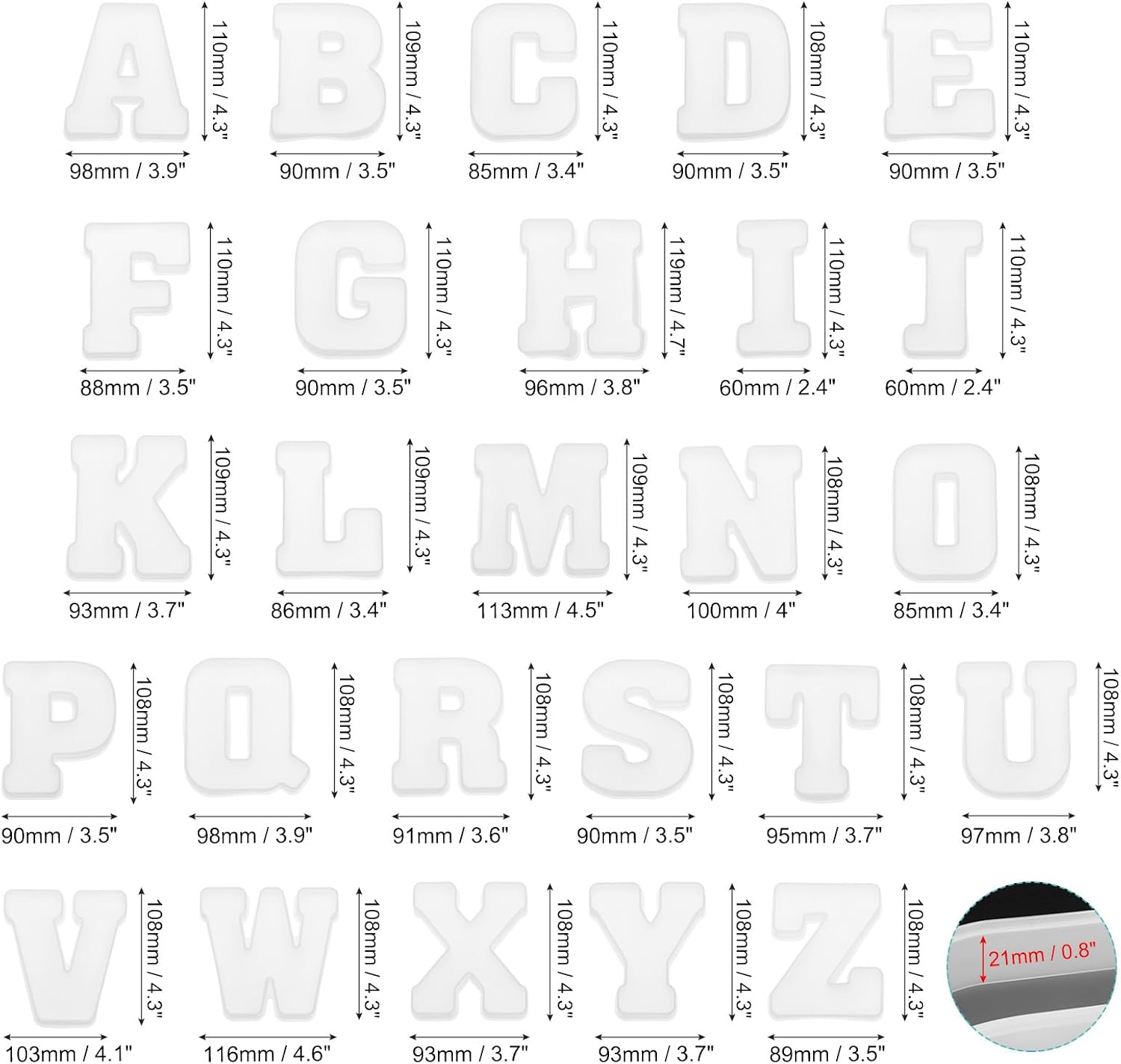 26 szt. Duże formy silikonowe  – Art And Craft Letter Z recenzja i cena